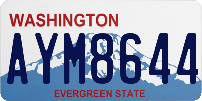 WA license plate AYM8644