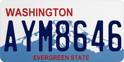 WA license plate AYM8646