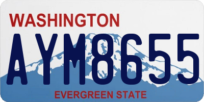 WA license plate AYM8655