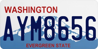 WA license plate AYM8656