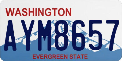 WA license plate AYM8657