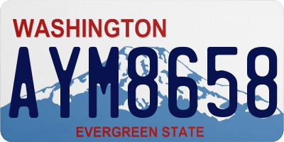 WA license plate AYM8658
