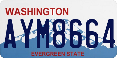WA license plate AYM8664