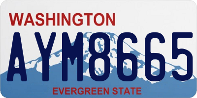 WA license plate AYM8665