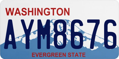 WA license plate AYM8676