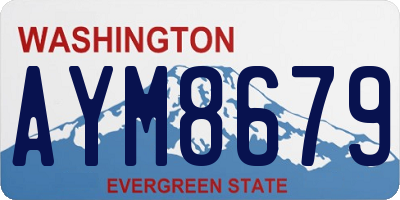 WA license plate AYM8679