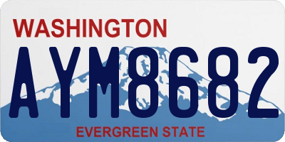 WA license plate AYM8682