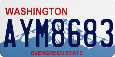 WA license plate AYM8683