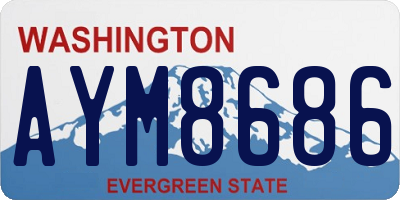 WA license plate AYM8686