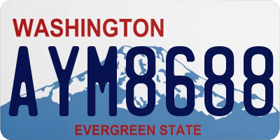 WA license plate AYM8688