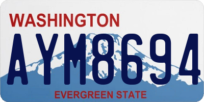 WA license plate AYM8694
