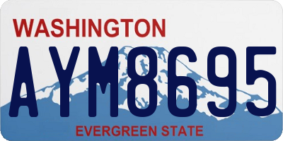 WA license plate AYM8695