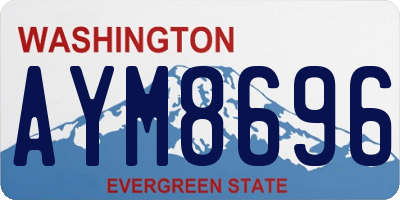WA license plate AYM8696