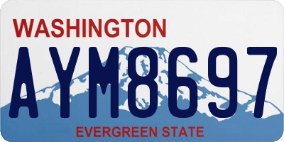 WA license plate AYM8697