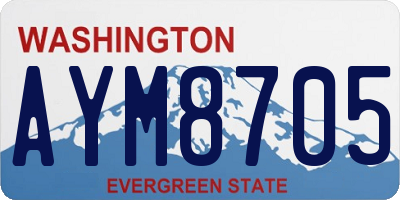 WA license plate AYM8705