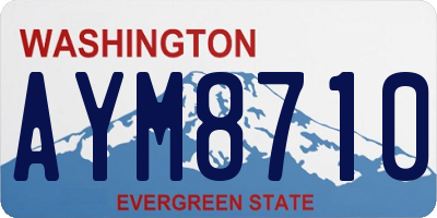 WA license plate AYM8710