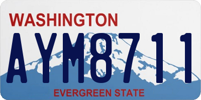 WA license plate AYM8711