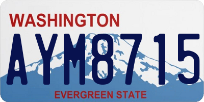 WA license plate AYM8715