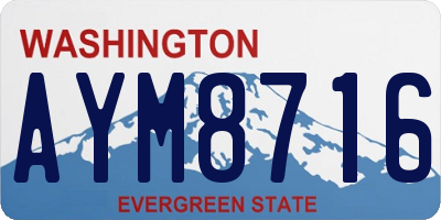 WA license plate AYM8716