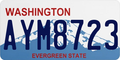 WA license plate AYM8723