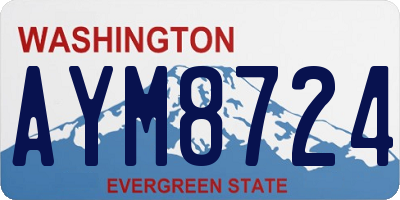 WA license plate AYM8724