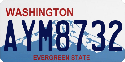 WA license plate AYM8732