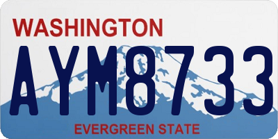 WA license plate AYM8733