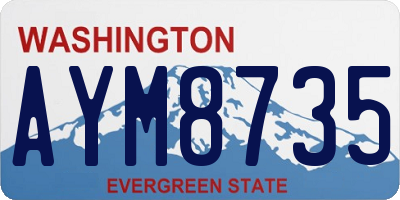 WA license plate AYM8735
