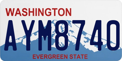 WA license plate AYM8740