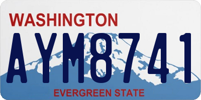 WA license plate AYM8741