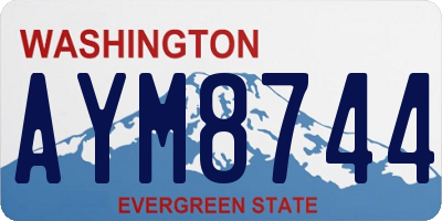 WA license plate AYM8744