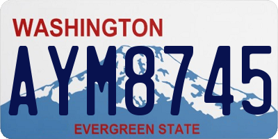WA license plate AYM8745