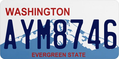 WA license plate AYM8746