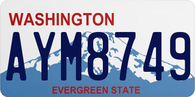 WA license plate AYM8749