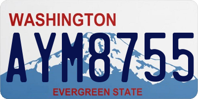 WA license plate AYM8755