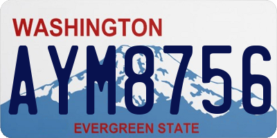 WA license plate AYM8756
