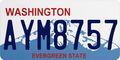 WA license plate AYM8757