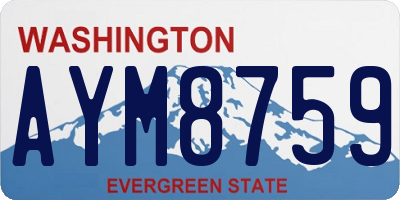 WA license plate AYM8759