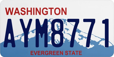 WA license plate AYM8771
