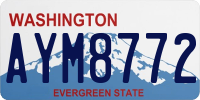WA license plate AYM8772