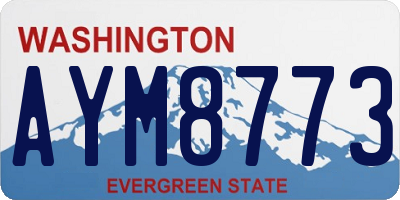 WA license plate AYM8773