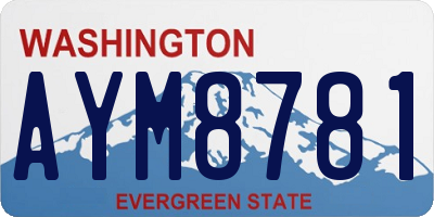 WA license plate AYM8781