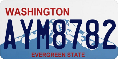 WA license plate AYM8782