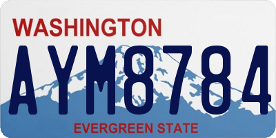 WA license plate AYM8784