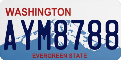 WA license plate AYM8788