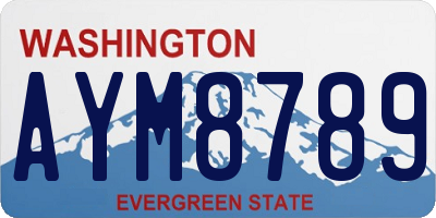 WA license plate AYM8789