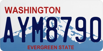 WA license plate AYM8790