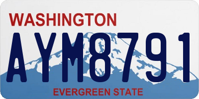 WA license plate AYM8791