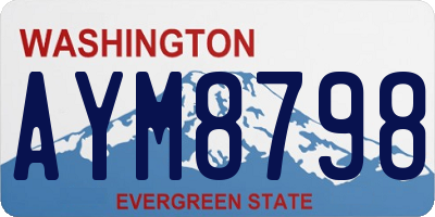 WA license plate AYM8798