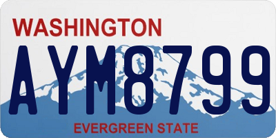 WA license plate AYM8799